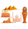 ancient egypt cartoon set vector image