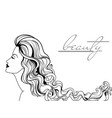 beautiful young woman portrait vector image