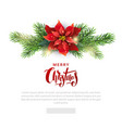 christmas template for email list with poinsettia vector image