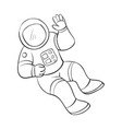 A Children Coloring Bookpage A Cartoon Rocket Vector Image