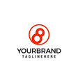 eight ball logo vector image vector image