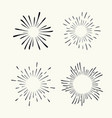 geometric radial line sunburst sun or stars vector image