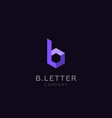 letter b logo design template vector image