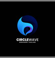 logo waves gradient colorful style vector image vector image