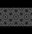 seamless islamic pattern white mosaic line art vector image vector image