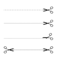 set of black scissors vector image
