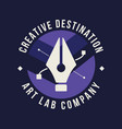 design studio logo template for creative business vector image