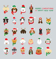head of dogs wearing christmas costume vector image vector image