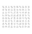 set of linear icons freelance and online vector image