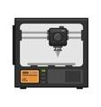 3d printer on white background vector image