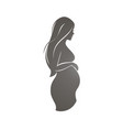 pregnant woman symbol stylized silhouette vector image vector image