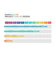 project schedule year chart overview planning vector image vector image