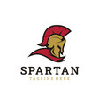 spartan sparta logo helmet design vector image