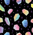 crystal seamless pattern 80s colorful background vector image
