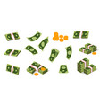 large set dollar icons for financial concepts vector image