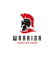spartan sparta logo helmet design vector image