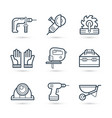 tools for construction icons pack vector image