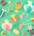 birthday party celebration seamless pattern vector image