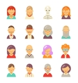 flat people icons for app user avatar face man vector image vector image
