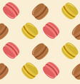 macarons seamless colored cartoon pattern vector image vector image
