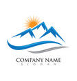 mountains logo template vector image