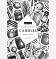 scented candles card or flyer design vector image vector image