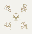 spartan sparta minimalist line art logo vector image vector image