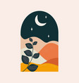 abstract landscape at night vector image vector image