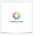 circle hand together teamwork charity vector image