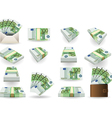 full set of hundred euros banknotes vector image vector image