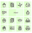 print icons vector image vector image