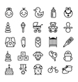 icons set baby and accessories vector image
