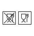 not food grade plastic icon sign vector image