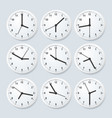 realistic detailed 3d clock set with different vector image vector image