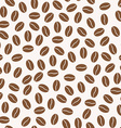 seamless pattern with coffee beans vector image