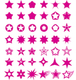 star shape set vector image vector image