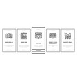subscription content onboarding icons set vector image