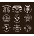 oktoberfest beer festival lettering typography set vector image