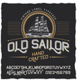 old sailor vintage label poster vector image vector image