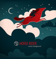 wild red horse poster vector image vector image