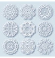 circle lace ornament round ornamental geometric vector image