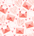 love letters pattern vector image vector image