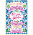 floral vintage wedding invite vector image vector image