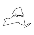 new york us state outline map vector image