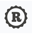 registered trademark icon intellectual work vector image