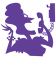gossip silhouette vector image vector image