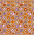 groovy daisy flowers seamless pattern vector image vector image