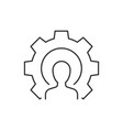 profile setting line icon on white background vector image vector image