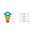 pyramid up arrows infographic diagram chart vector image vector image