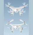 realistic flying drone vector image vector image